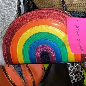 Betsey Johnson Rainbow Crossbody bag- new